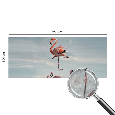 Peel and stick fototapet med ett elegant flamingomotiv