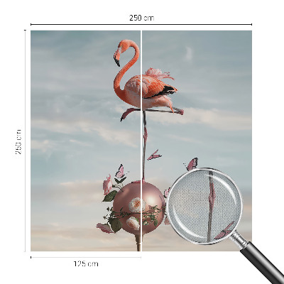 Peel and stick fototapet med ett elegant flamingomotiv