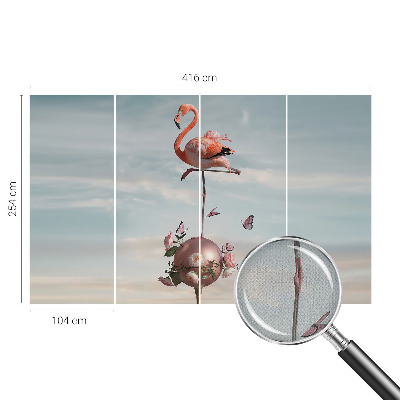 Peel and stick fototapet Elegant flamingo