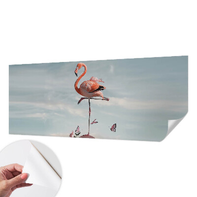 Peel and stick fototapet Elegant flamingo