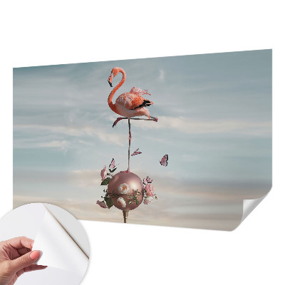 Peel and stick fototapet Elegant flamingo