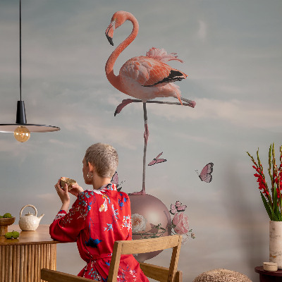 Peel and stick fototapet Elegant flamingo