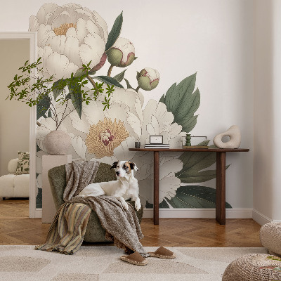 Fototapet för barn Vita pioner