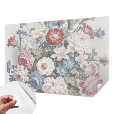 Självhäftande fototapet Färgglad bukett