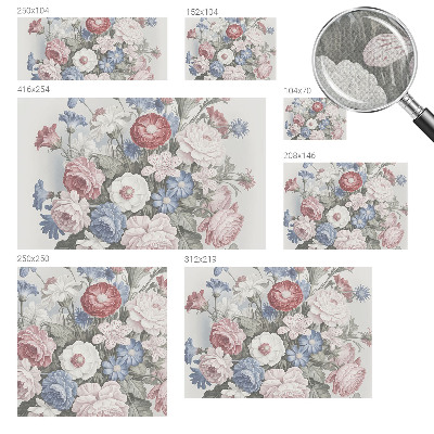 Självhäftande fototapet Färgglad bukett