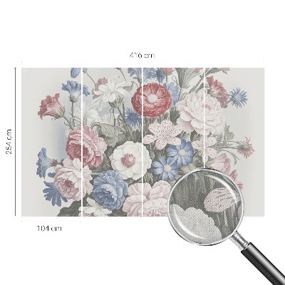 Självhäftande fototapet Färgglad bukett