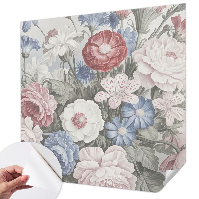 Självhäftande fototapet Färgglad bukett