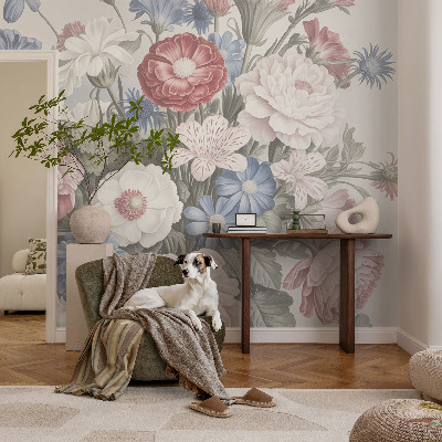 Självhäftande fototapet Färgglad bukett