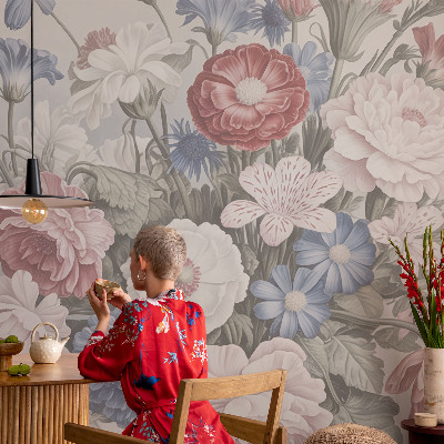 Självhäftande fototapet Färgglad bukett