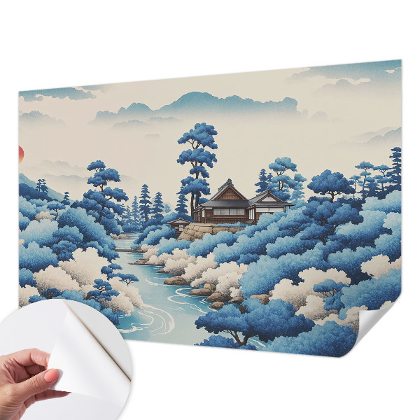 3D fototapet med motiv av fridfull natur