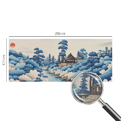 3D fototapet med motiv av fridfull natur