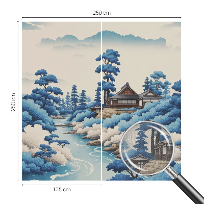 3D fototapet med motiv av fridfull natur