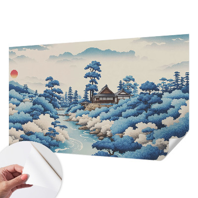 3D fototapet med motiv av fridfull natur
