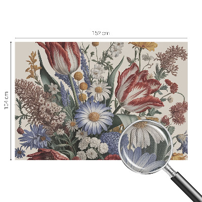 Fototapet barn med en blombukett
