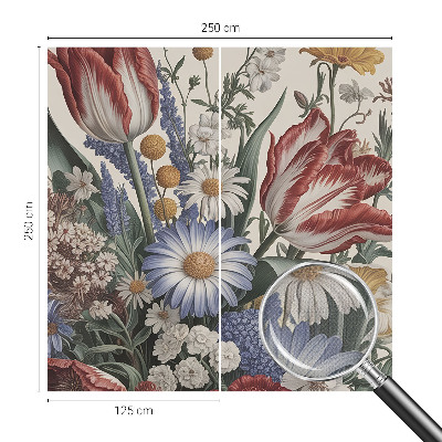 Fototapet barn med en blombukett