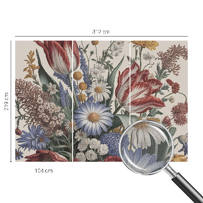 Fototapet barn med en blombukett