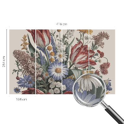 Fototapet barn med en blombukett