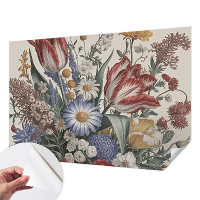 Fototapet barn med en blombukett