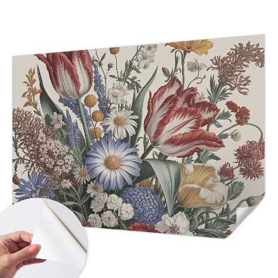 Fototapet barn med en blombukett