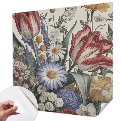 Fototapet barn med en blombukett