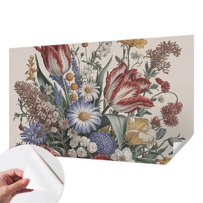 Fototapet barn med en blombukett