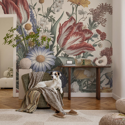 Fototapet barn med en blombukett