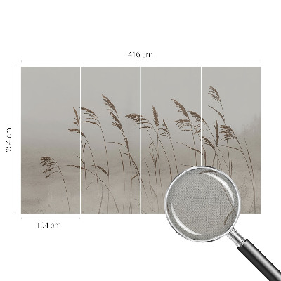 Fototapet barnrum Gräs i dimman