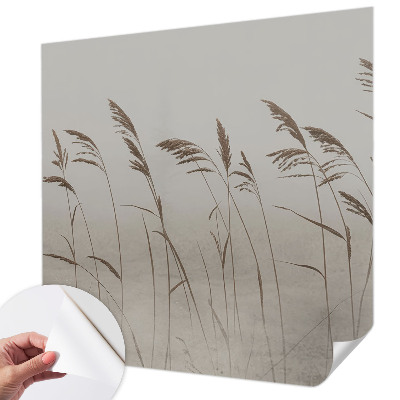 Fototapet barnrum Gräs i dimman