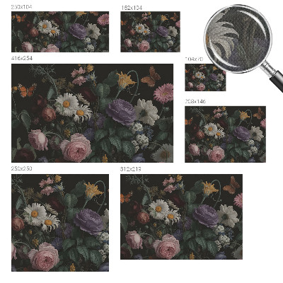 Fototapet barn med blommigt mönster i elegant design