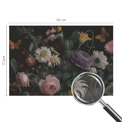 Fototapet barn med blommigt mönster i elegant design