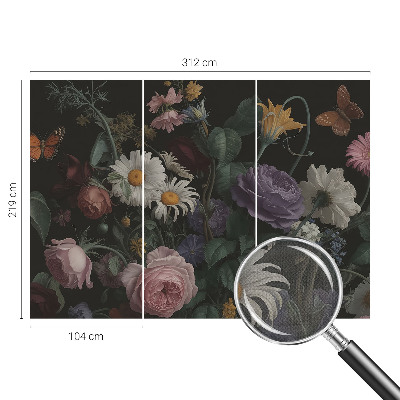 Fototapet barn med blommigt mönster i elegant design