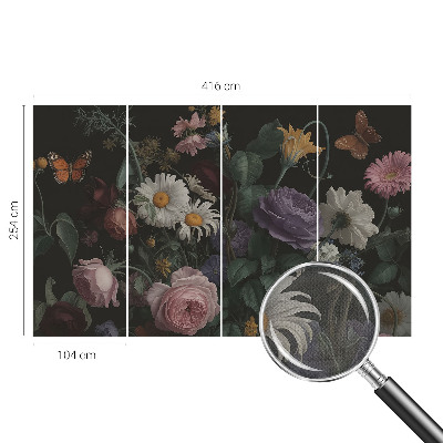 Fototapet barn med blommigt mönster i elegant design