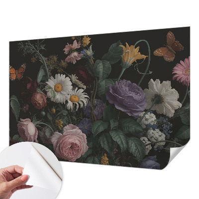 Fototapet barn med blommigt mönster i elegant design