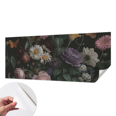Fototapet barn med blommigt mönster i elegant design