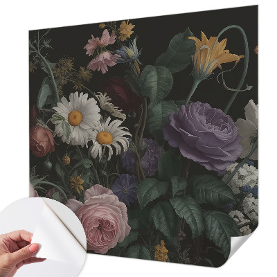 Fototapet barn med blommigt mönster i elegant design