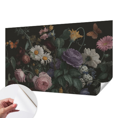 Fototapet barn med blommigt mönster i elegant design