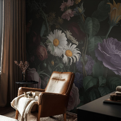 Fototapet barn med blommigt mönster i elegant design