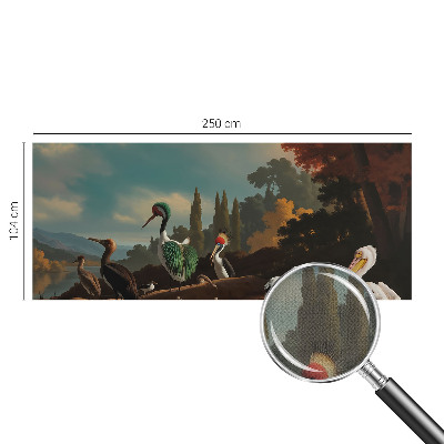 3D fototapet Pittoreska fåglar