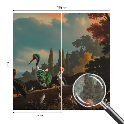 3D fototapet Pittoreska fåglar