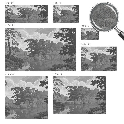 Fototapet barnrum med motiv av ett naturlandskap