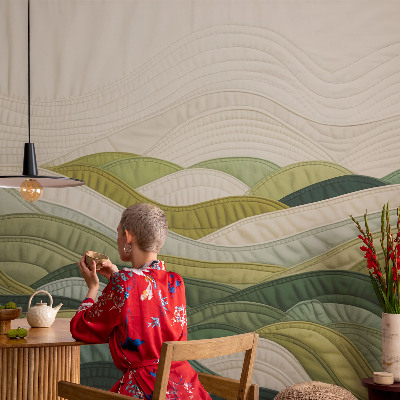 Självhäftande fototapet Fabric Hills