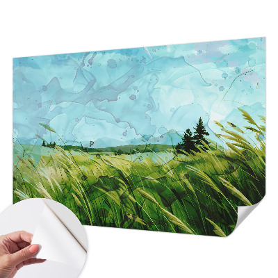 Peel and stick fototapet Gröna landskap