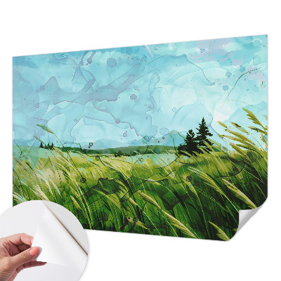 Peel and stick fototapet Gröna landskap