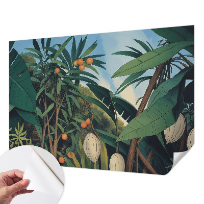 Fototapet för barn med motiv av en tropisk djungel