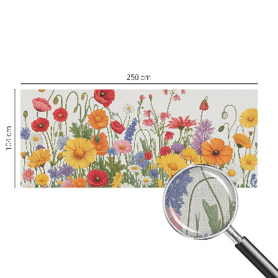 Självhäftande fototapet med motiv av en blomsteräng