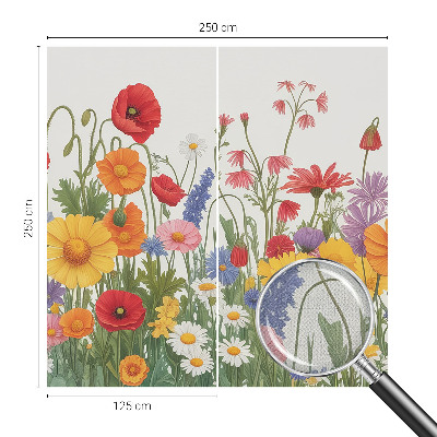 Självhäftande fototapet med motiv av en blomsteräng