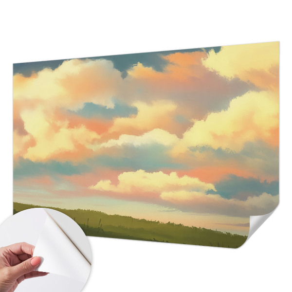 Fototapet för barn med himmel och moln