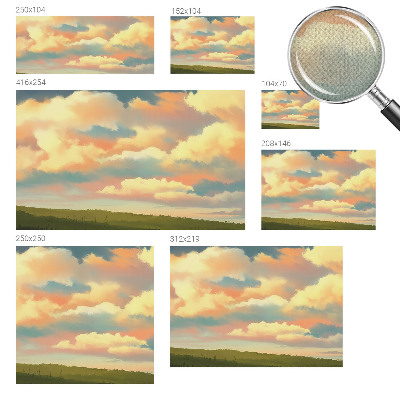Fototapet för barn med himmel och moln