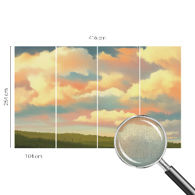 Fototapet för barn med himmel och moln