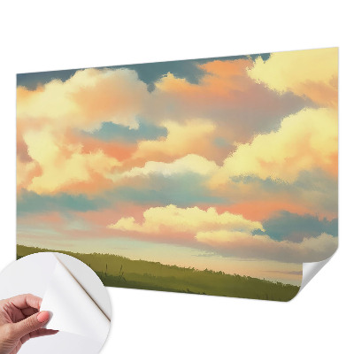 Fototapet för barn med himmel och moln